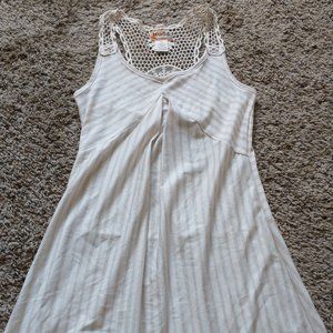 Mudd - Size Small - Tan/Cream Light Striped Dress or Beach Cover-Up